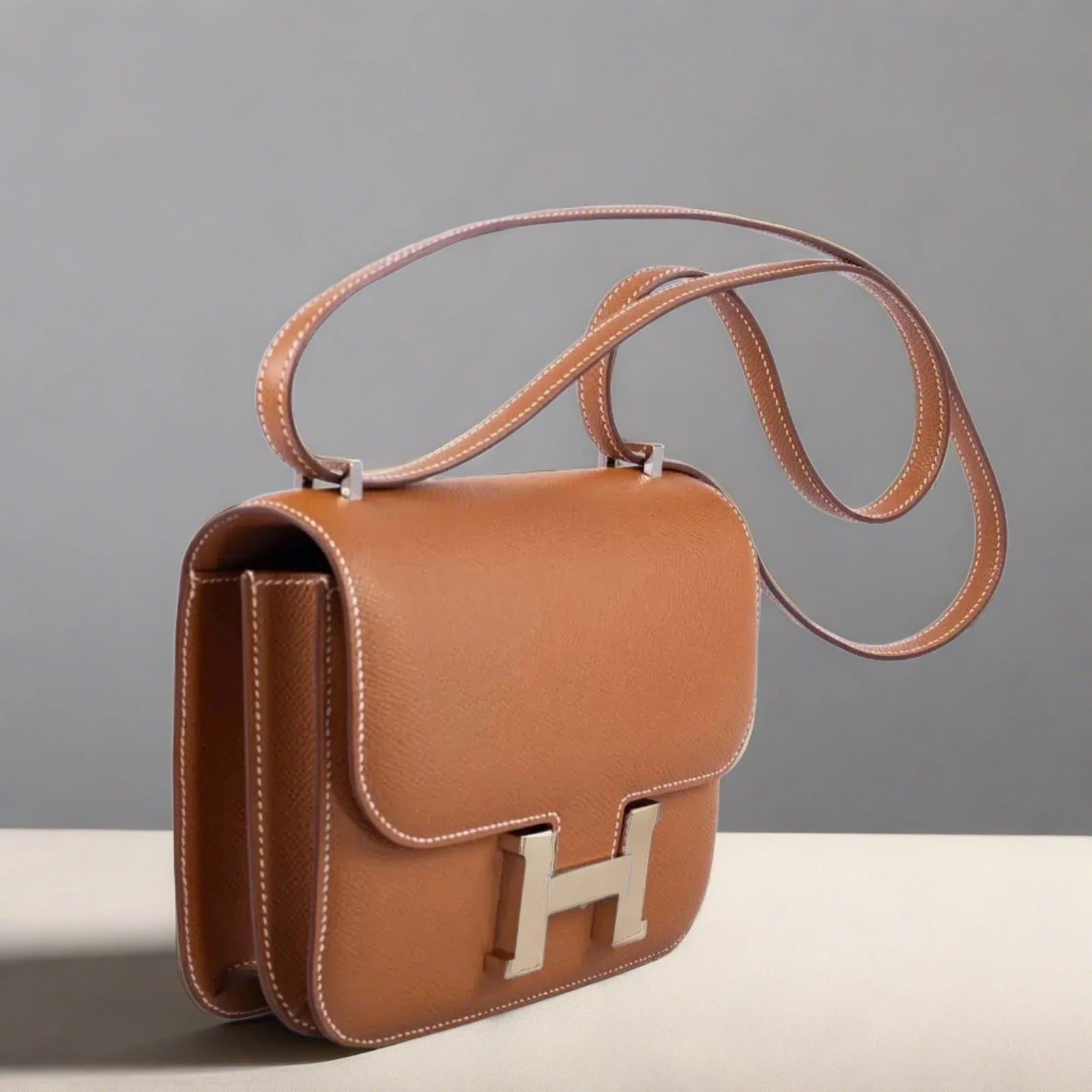 Hermès Constance 18 Mini III Mirror Bag Gold Epsom with Palladium