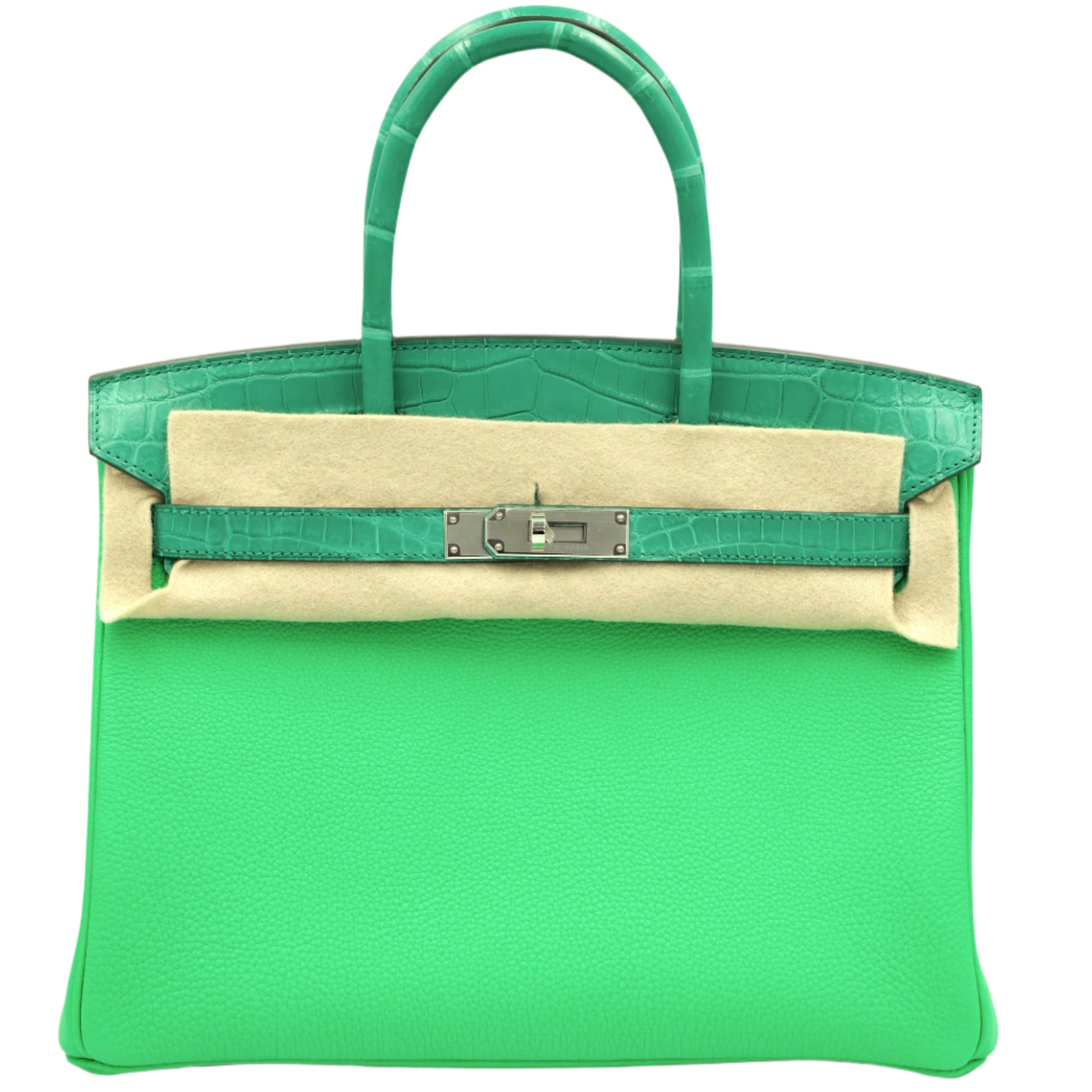 Hermès Touch Birkin 30 Vert Jade Matte Nilo Crocodile and Vert