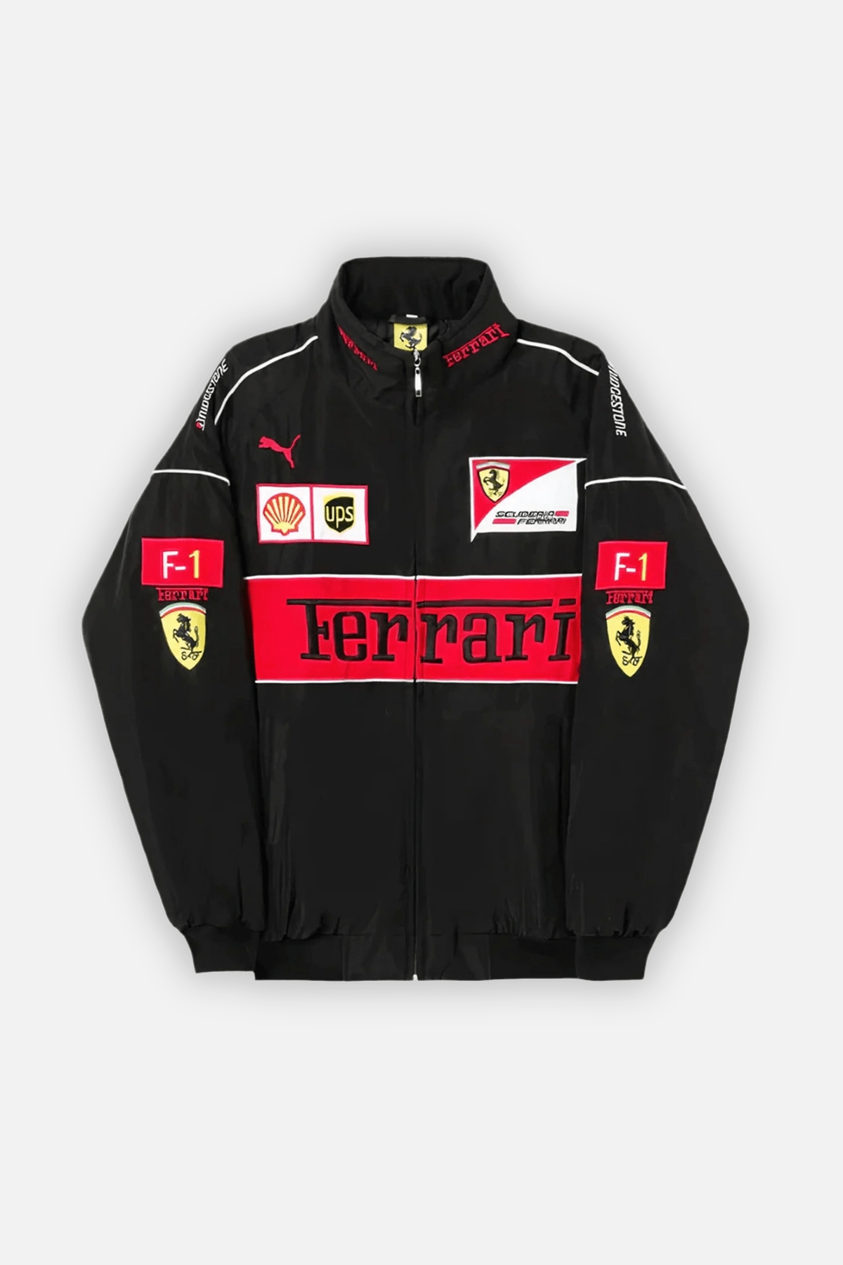 Ferrari F1 Jacket - Vintage Racing Jacket - Black Racing Edition – J4R