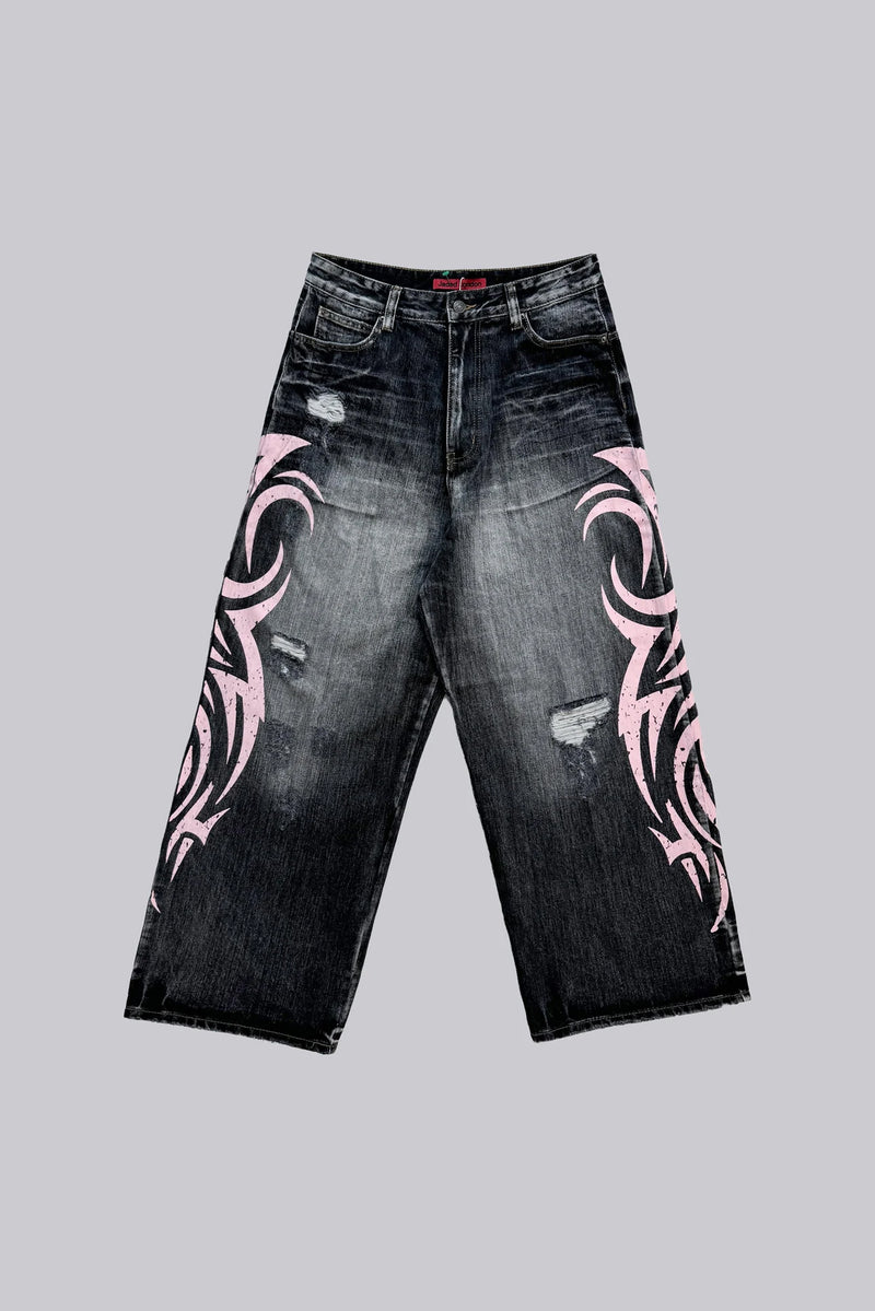 Pink Blade XL Colossus Jeans | Jaded London | Clothing