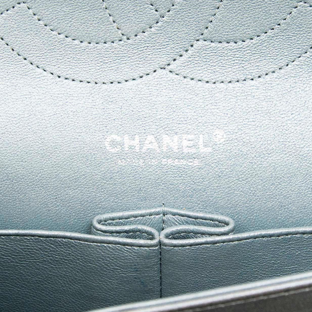 Chanel Silver Jumbo Classic Flap | Jadore Couture
