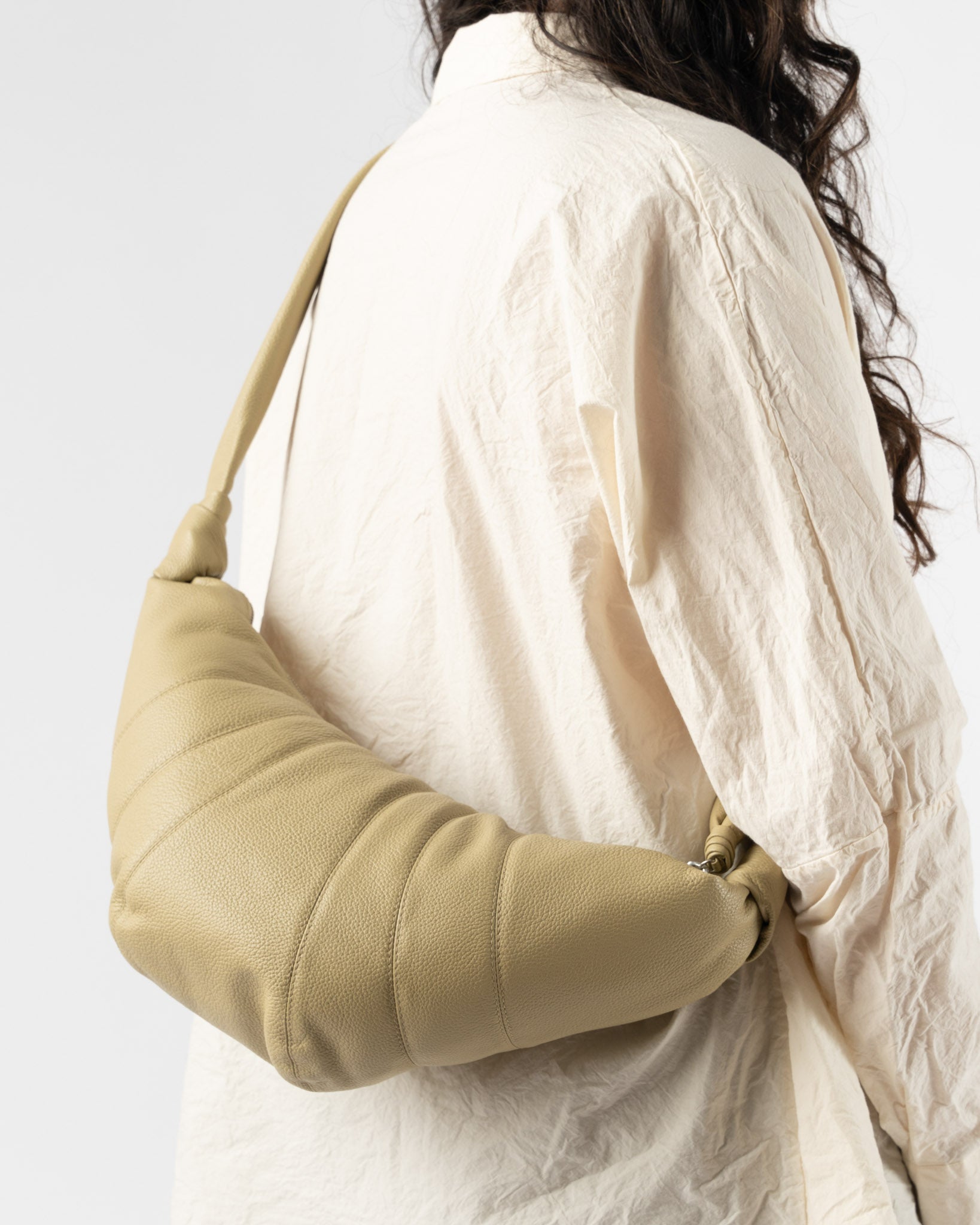 Lemaire Medium Croissant Bag in Dusty Sage Curated at Jake and Jones