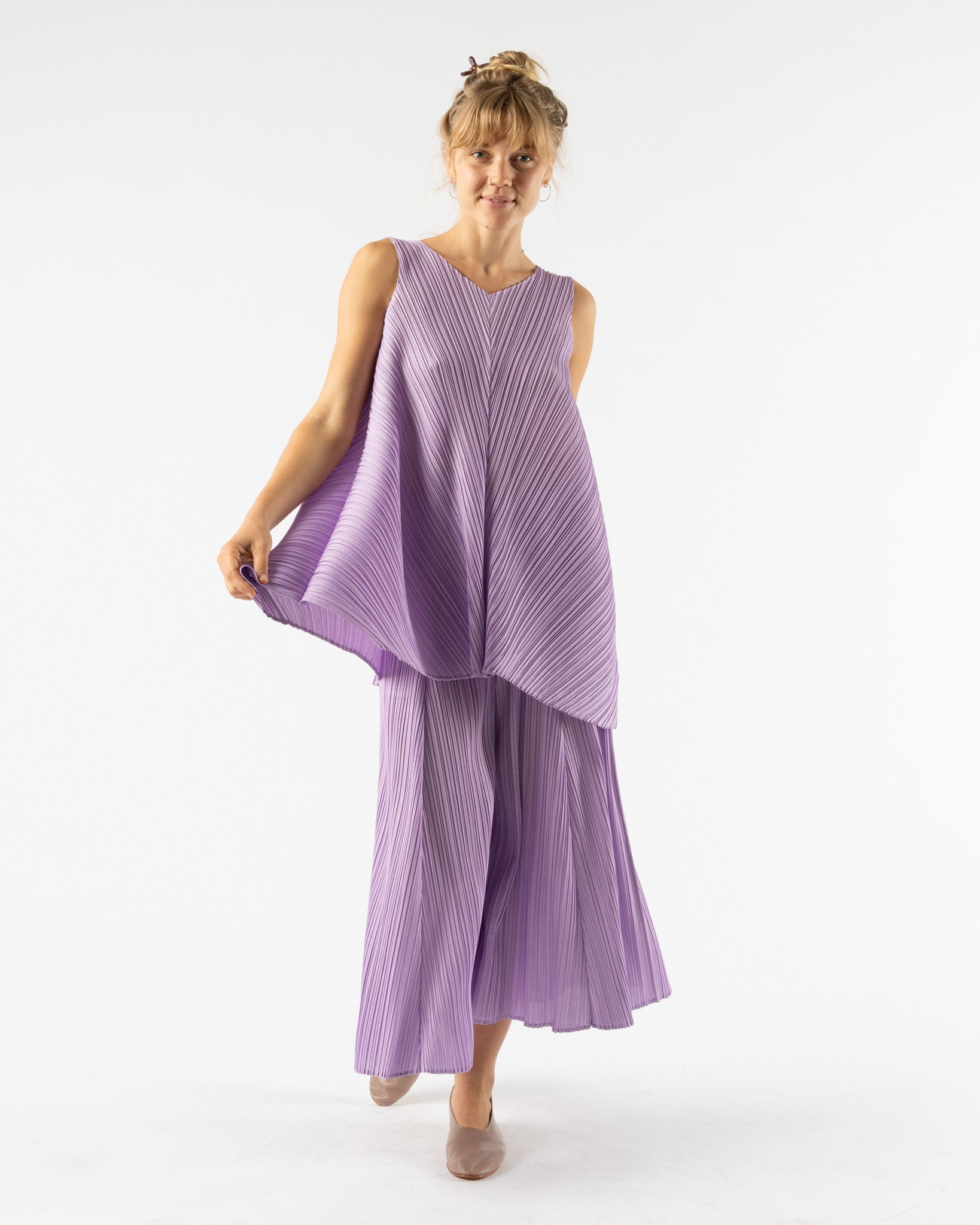 Pleats Please Issey Miyake Mellow Pleats in Light Purple Curated