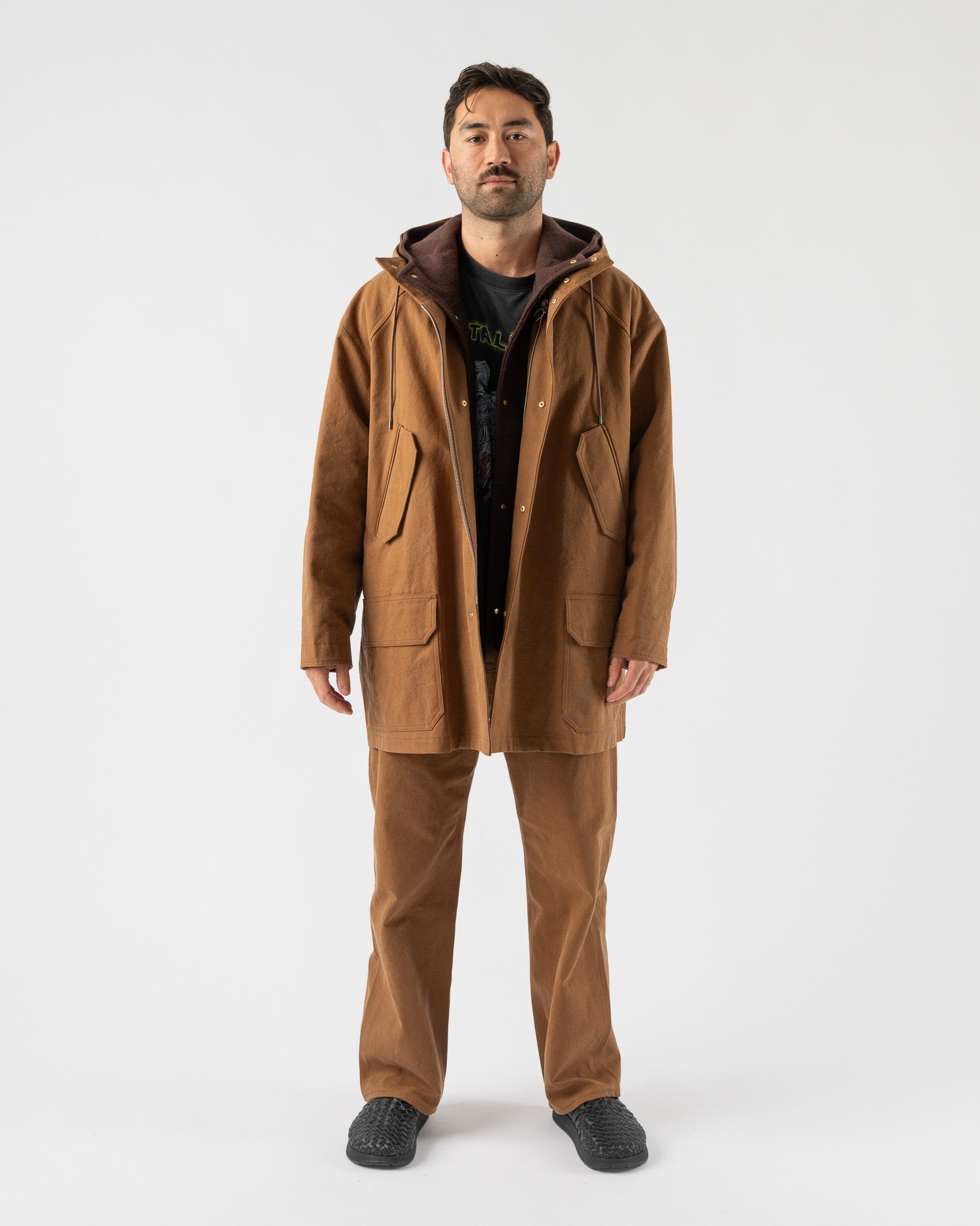 Auralee Washed Heavy Canvas Liner Coat Curated at Jake and Jones
