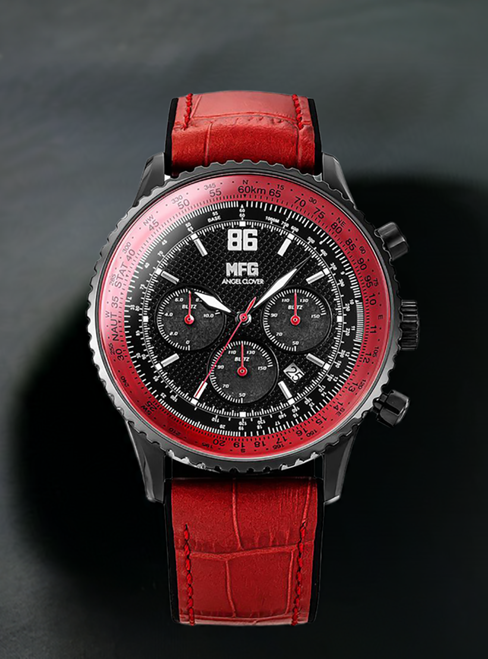 MF GHOST × ANGEL CLOVER COLLABORATION SOLAR CHRONOGRAPH WATCH