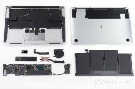 分解、13インチ「MacBook Air」--写真で見る2012年モデルの内部構造