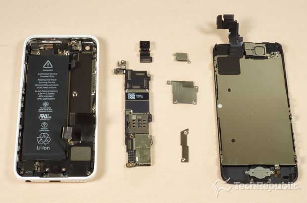 分解、「iPhone 5c」--カラフルな端末の内部ハードウェア - CNET Japan