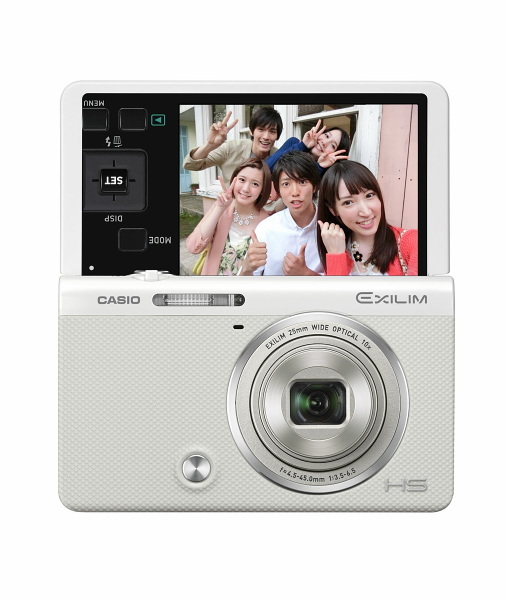 カシオ、新エクシリム「EX-ZR50」--自分撮りや仲間撮りに適したチルト