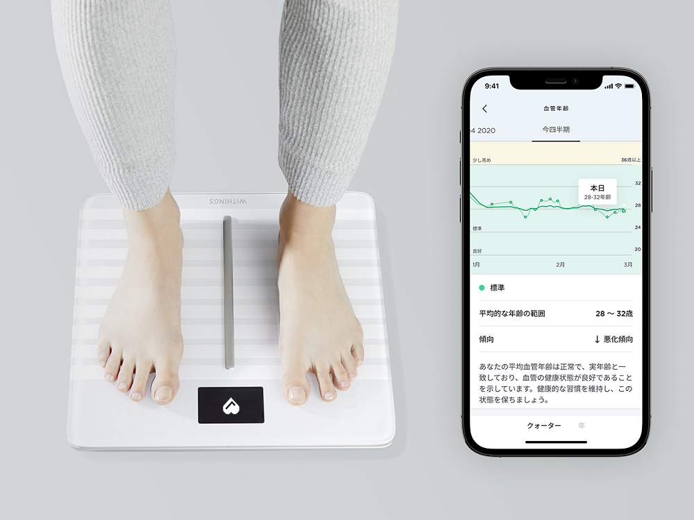 Withings、スマート体組成計のBody Cardioに新機能「血管年齢」 - CNET