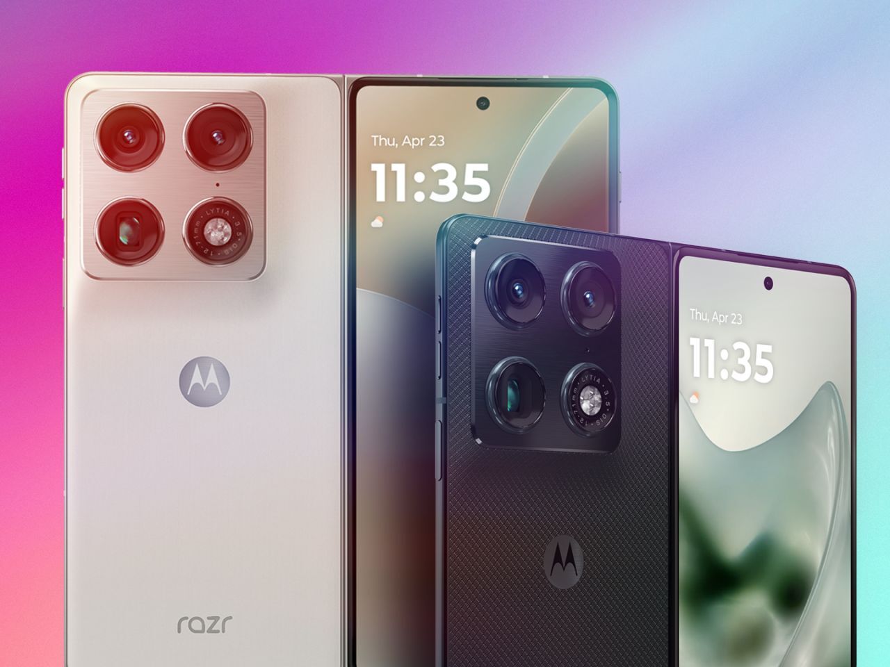 モトローラ初のブック型折りたたみスマホ「razr fold」登場、サムスン