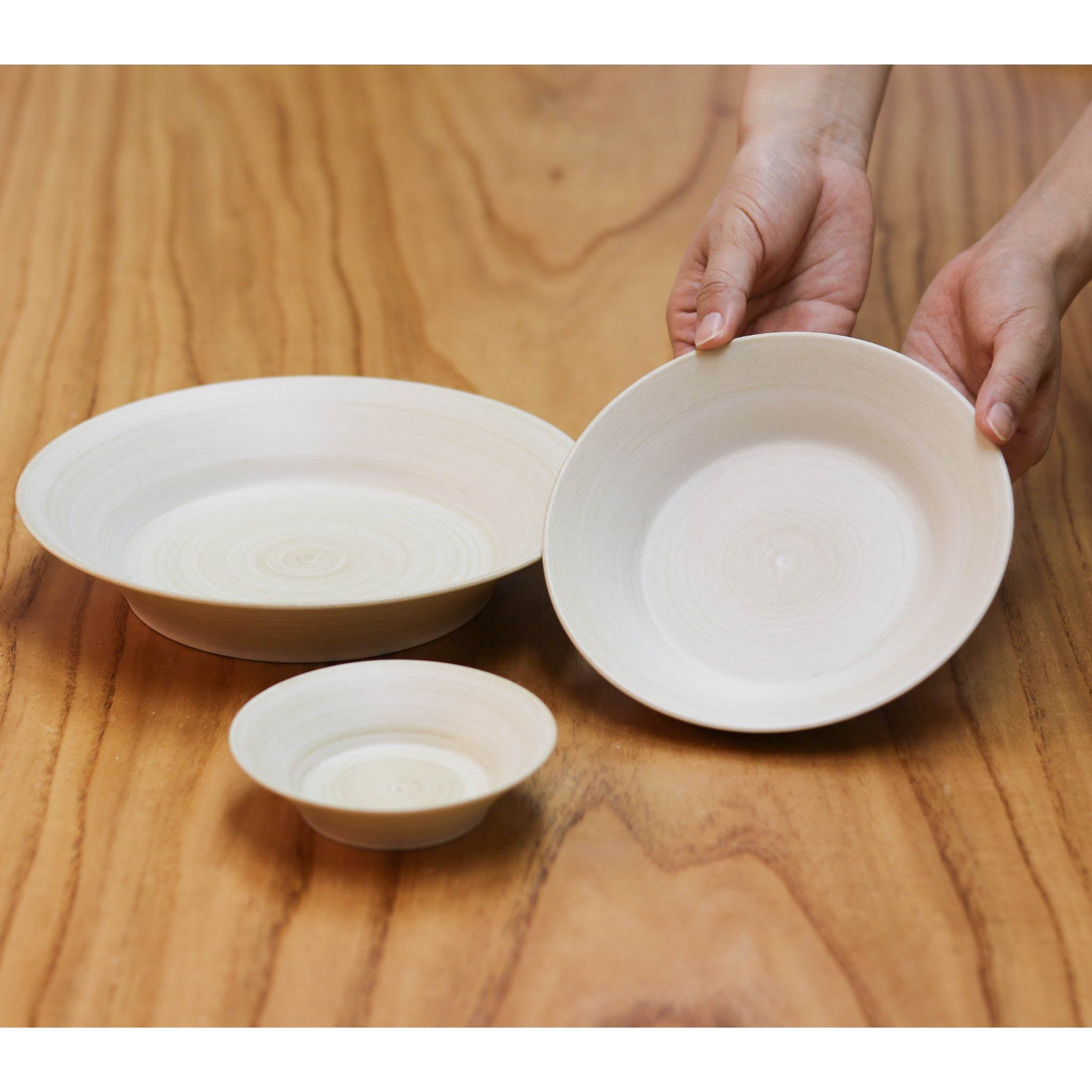 波佐見焼 皿 | いれこ皿 | シャビーブラウン 3枚セット | 浜陶