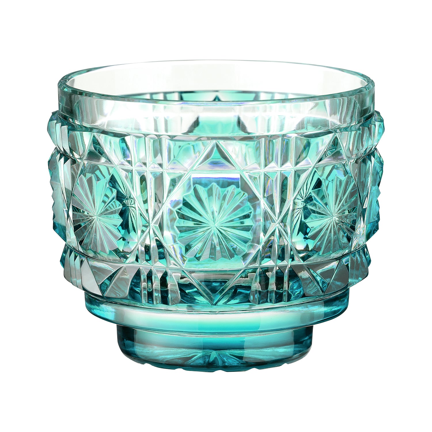 薩摩切子 冷酒おちょこ | 伝匠猪口 | 緑 | 薩摩びーどろ工芸