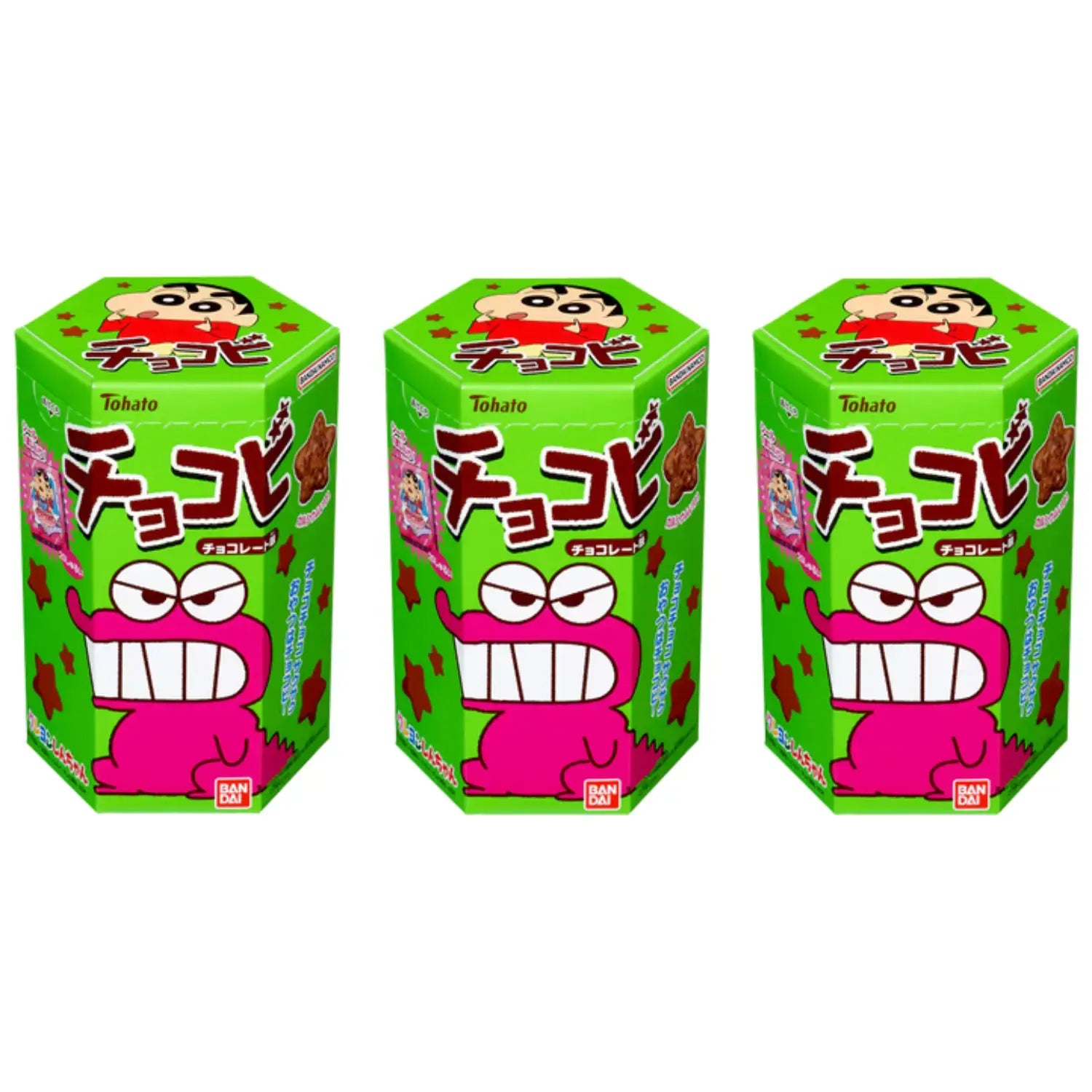 Tohato Chocobi Star Shaped Chocolate Corn Puff Snack + Shin-Chan Stick