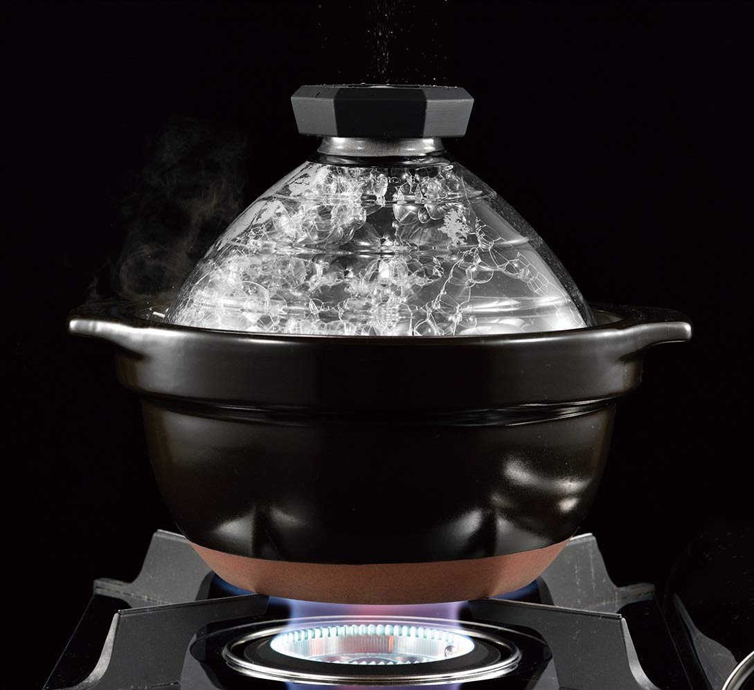 ハリオ ご飯釜 2～3合 GNR-200-B ガラス蓋