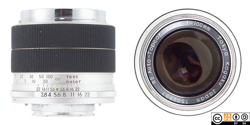 Data sheet: Topcon RE. Auto-TOPCOR 100 mm f/2.8 – JAPB