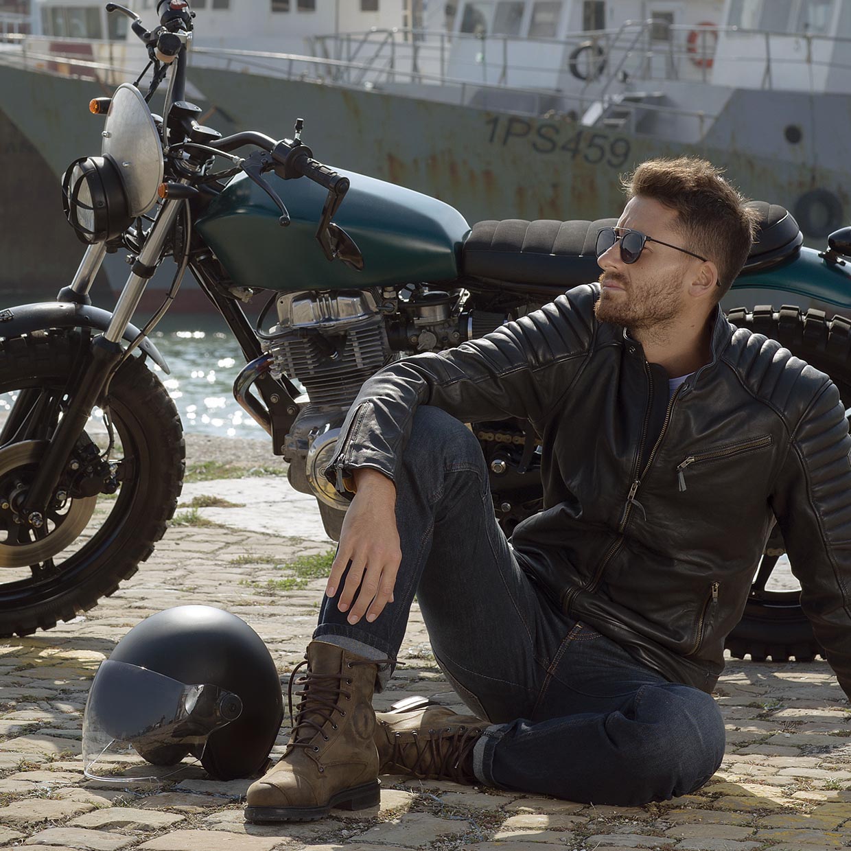 Free Trial] PMJ Cafe Racer - Motorcycle Denim Pants, Casual, Slim