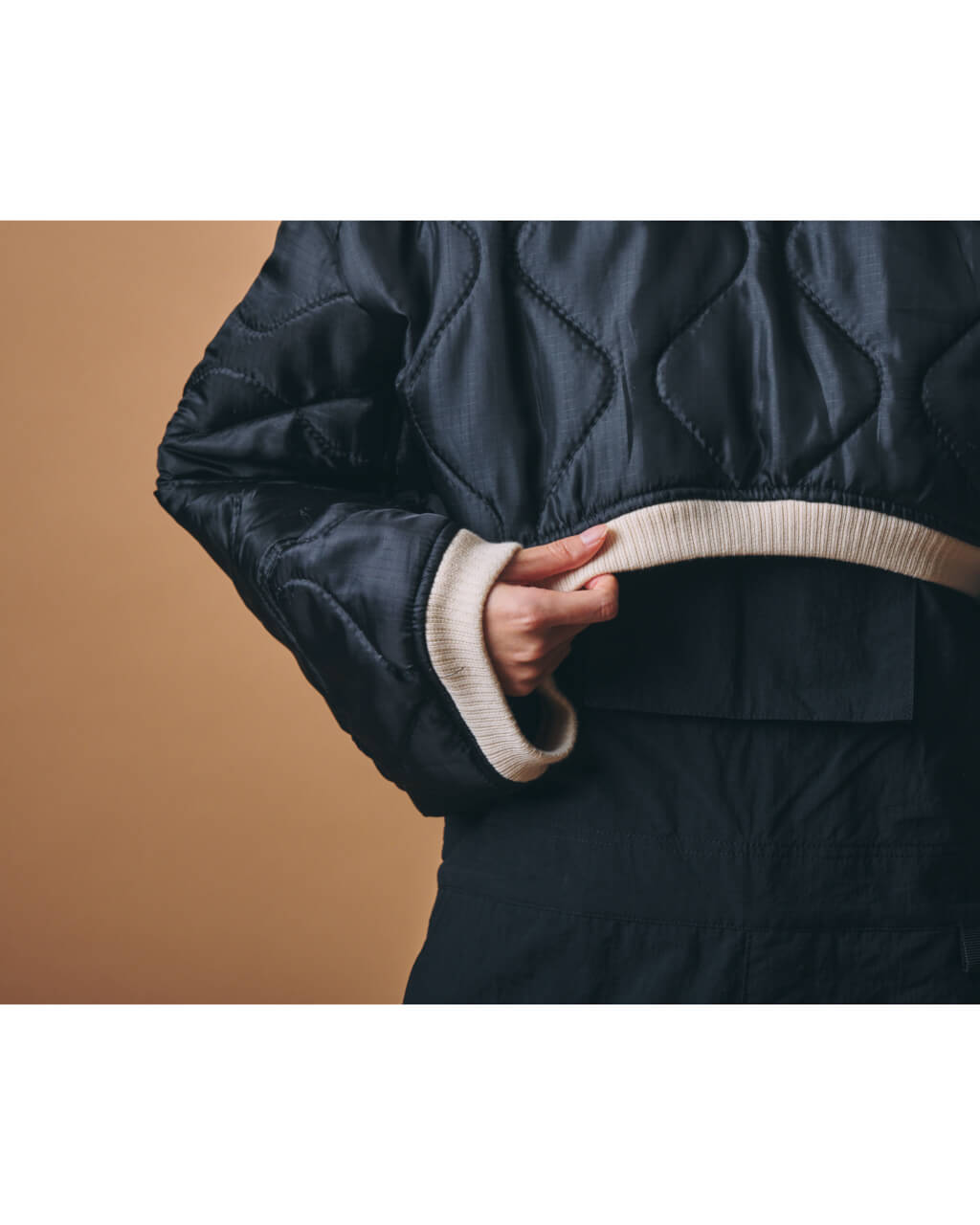 m.u × PRE_QUILTING PULLOVER BK – Japoness