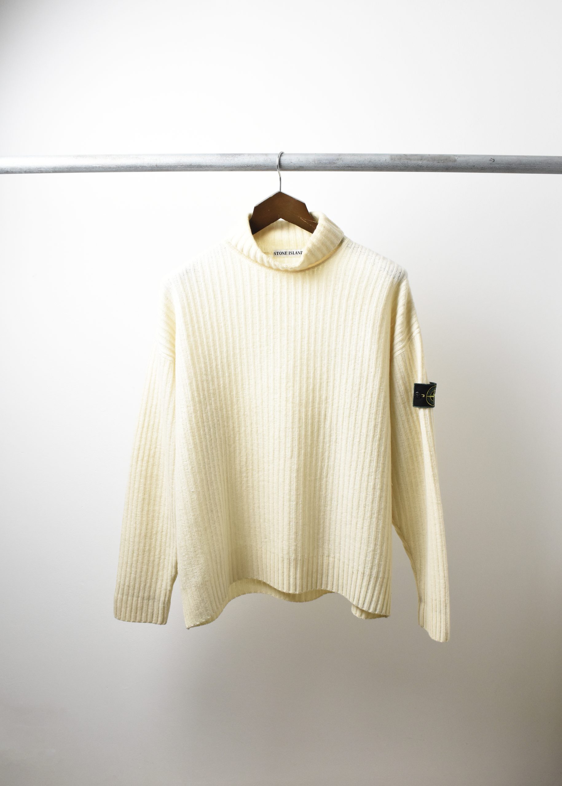 STONE ISLAND 1988 RIBBED WOOL ROLL NECK KNIT (2XL) - Jazzy Badger