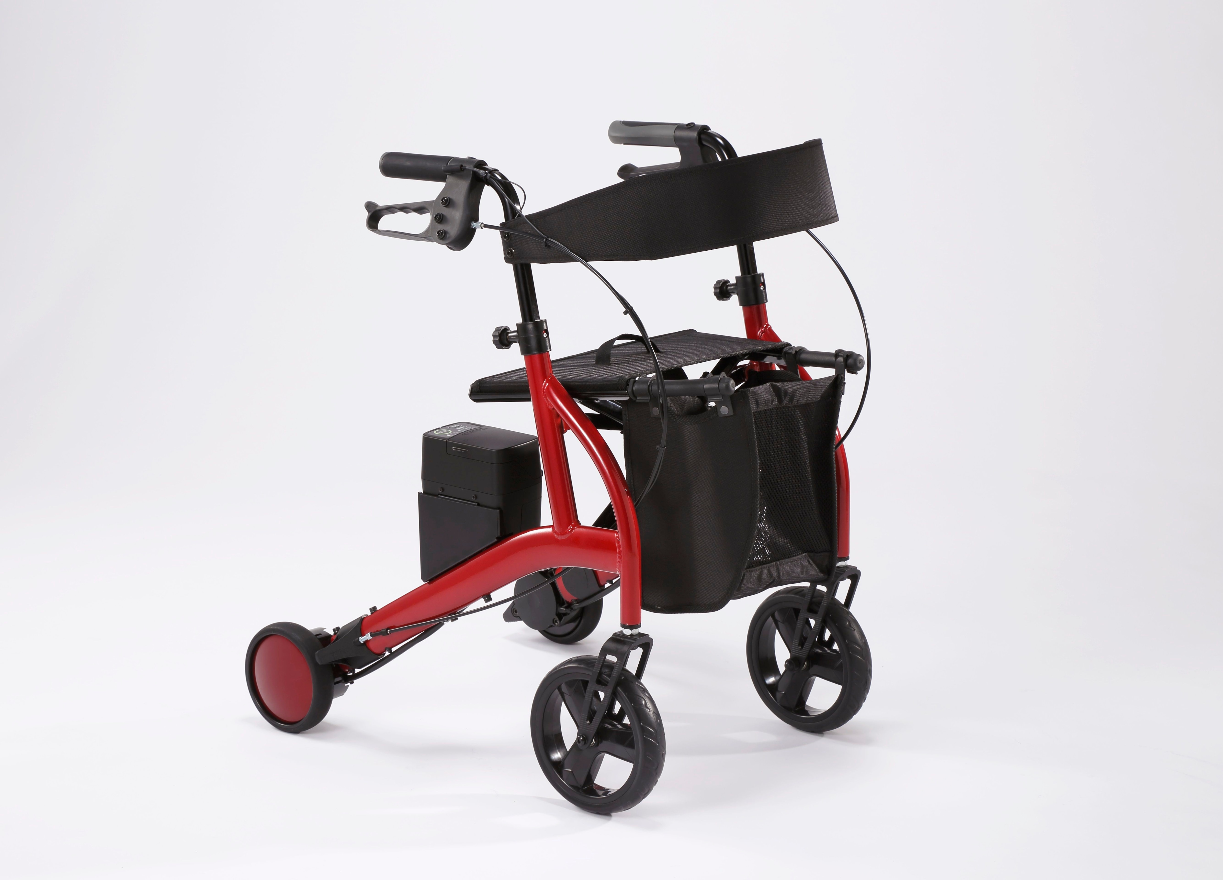 赤が鮮やかな高齢者用歩行器“らしくない”見た目で人気に、中小企業の