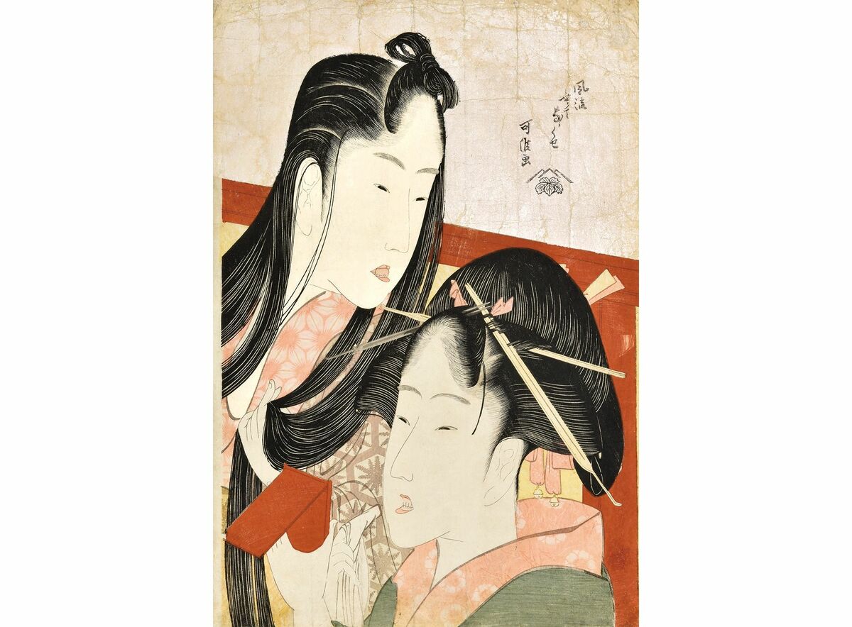 美人画」にも才を発揮した葛飾北斎、重文《潮干狩図》など自身の作品に