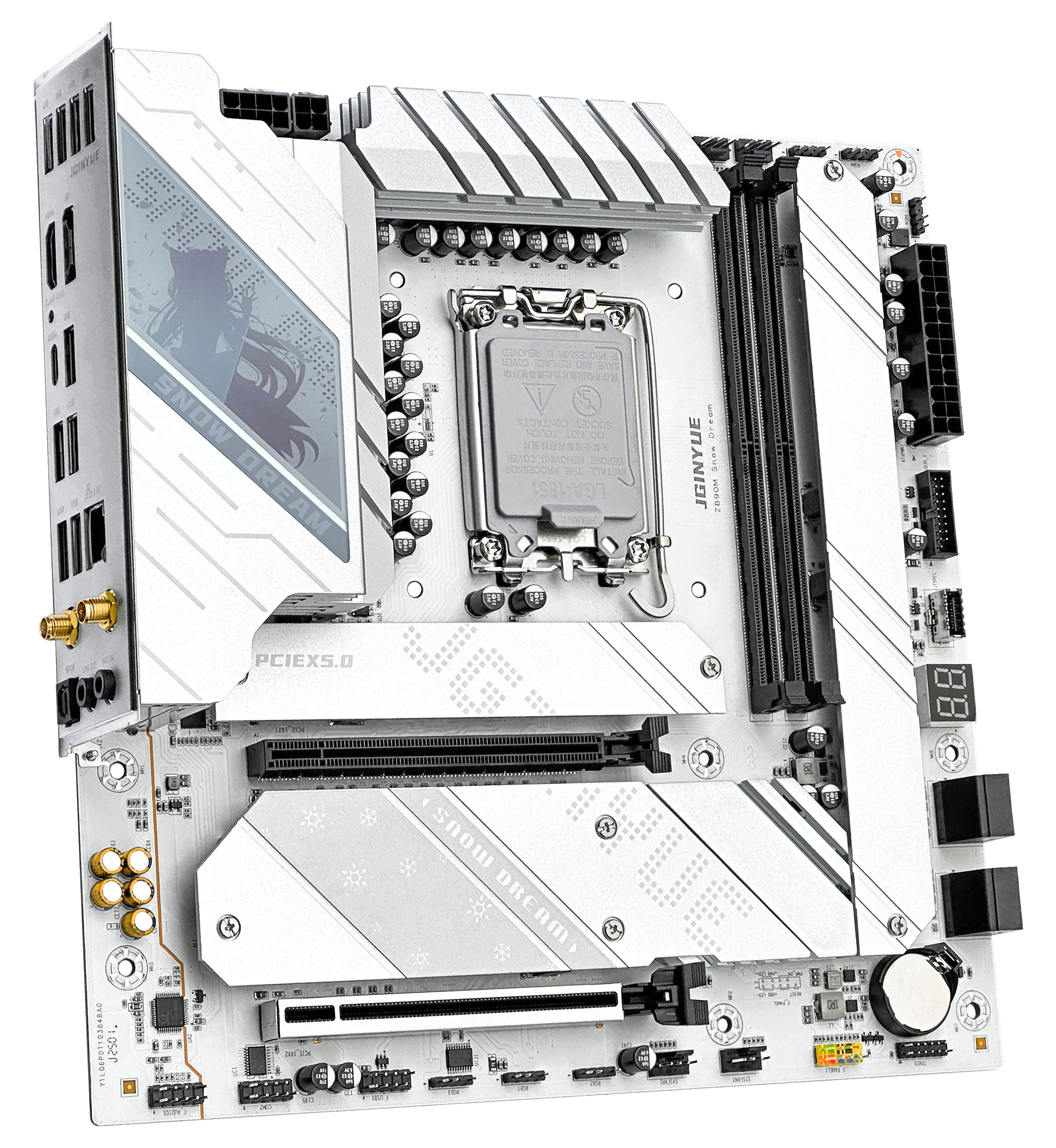 JGINYUE Z890M Snow Dream motherboard - Intel LGA1851 - JGINYUE