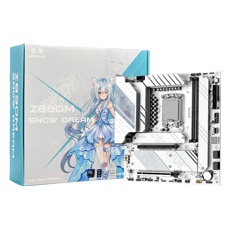 JGINYUE Z890M Snow Dream motherboard - Intel LGA1851 - JGINYUE