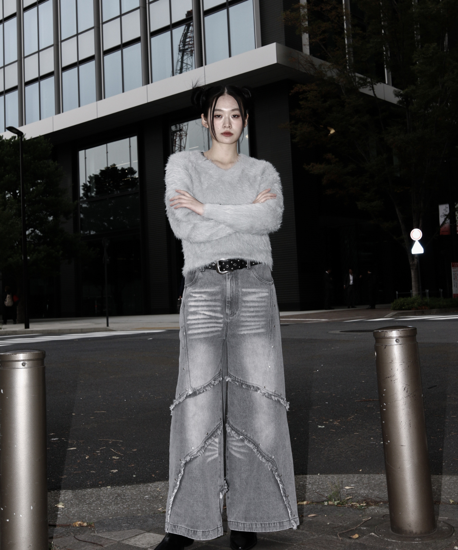 Neck Pierce Shaggy Knit – Jent Louis