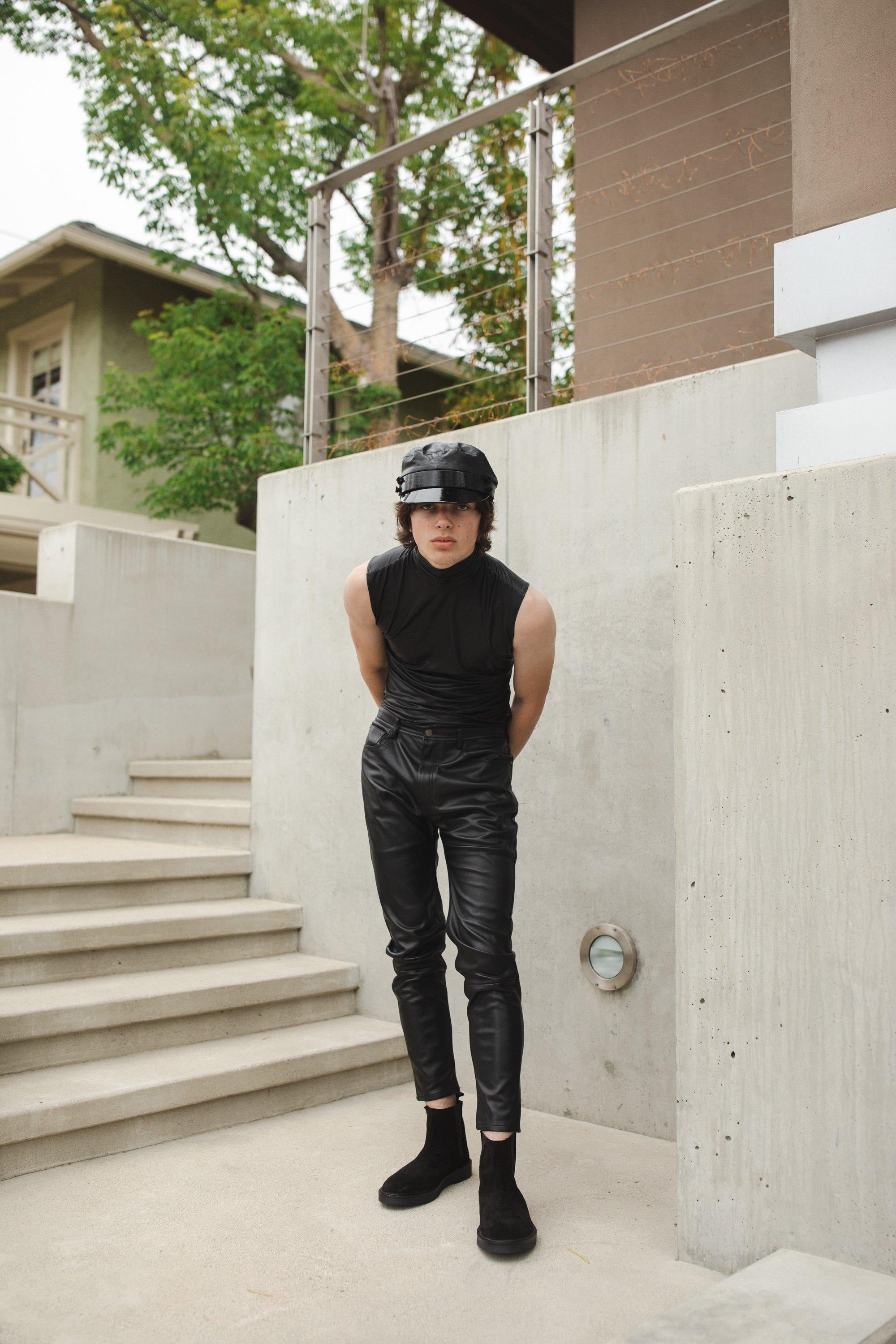 Matte Black Vegan Leather Mockneck Tank – Jennafer Grace