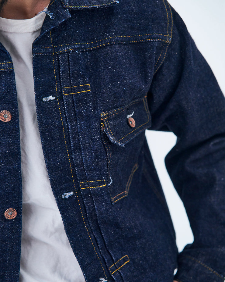 Samurai Jeans S556VX 'Zero+' 17oz Type I Selvedge Denim Jacket - Indig