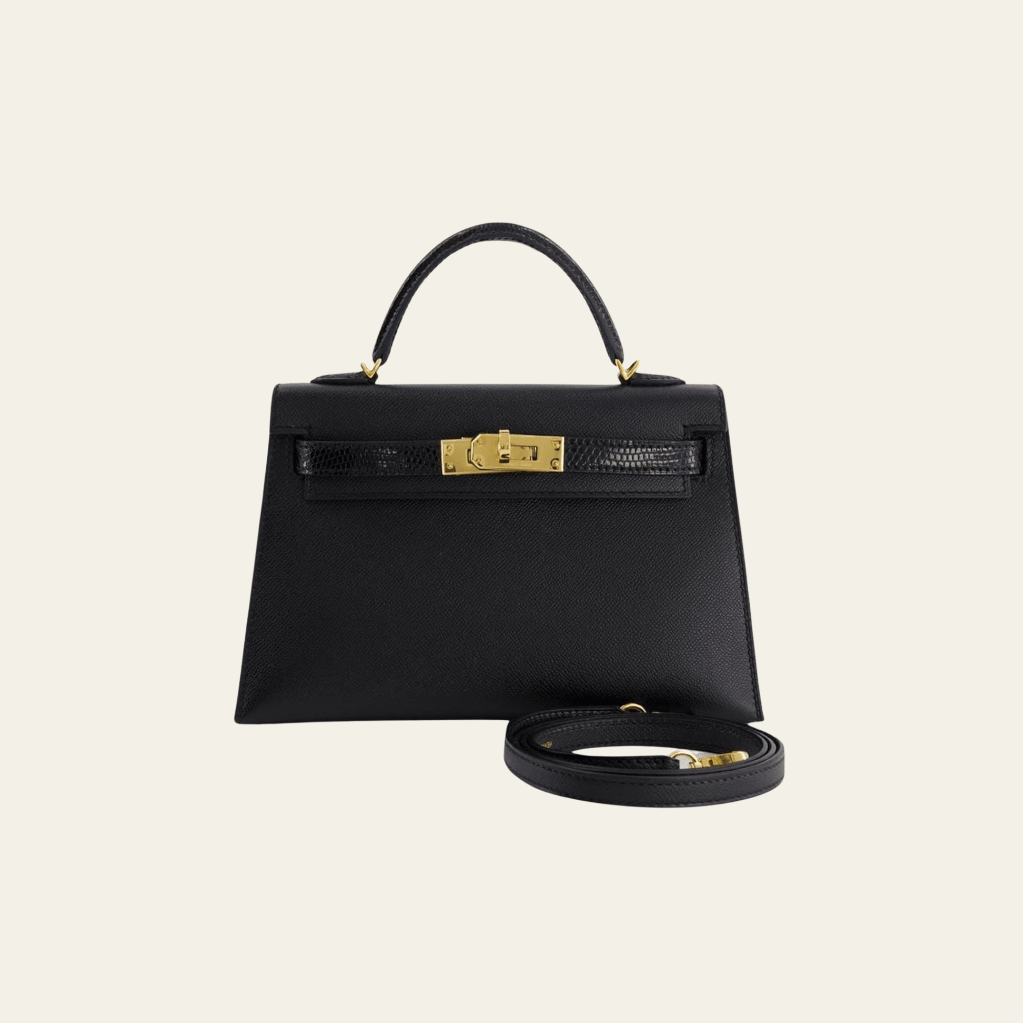 Hermès Noir Mini Kelly 20 Sellier – Black Kelly Sellier Mini Veau