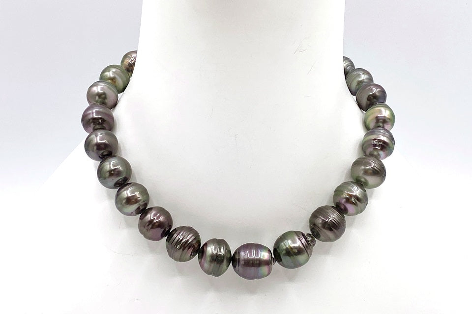 Black Pearl SV黒蝶パールネックレス(NO.127425) – JEX宝石ギャラリー