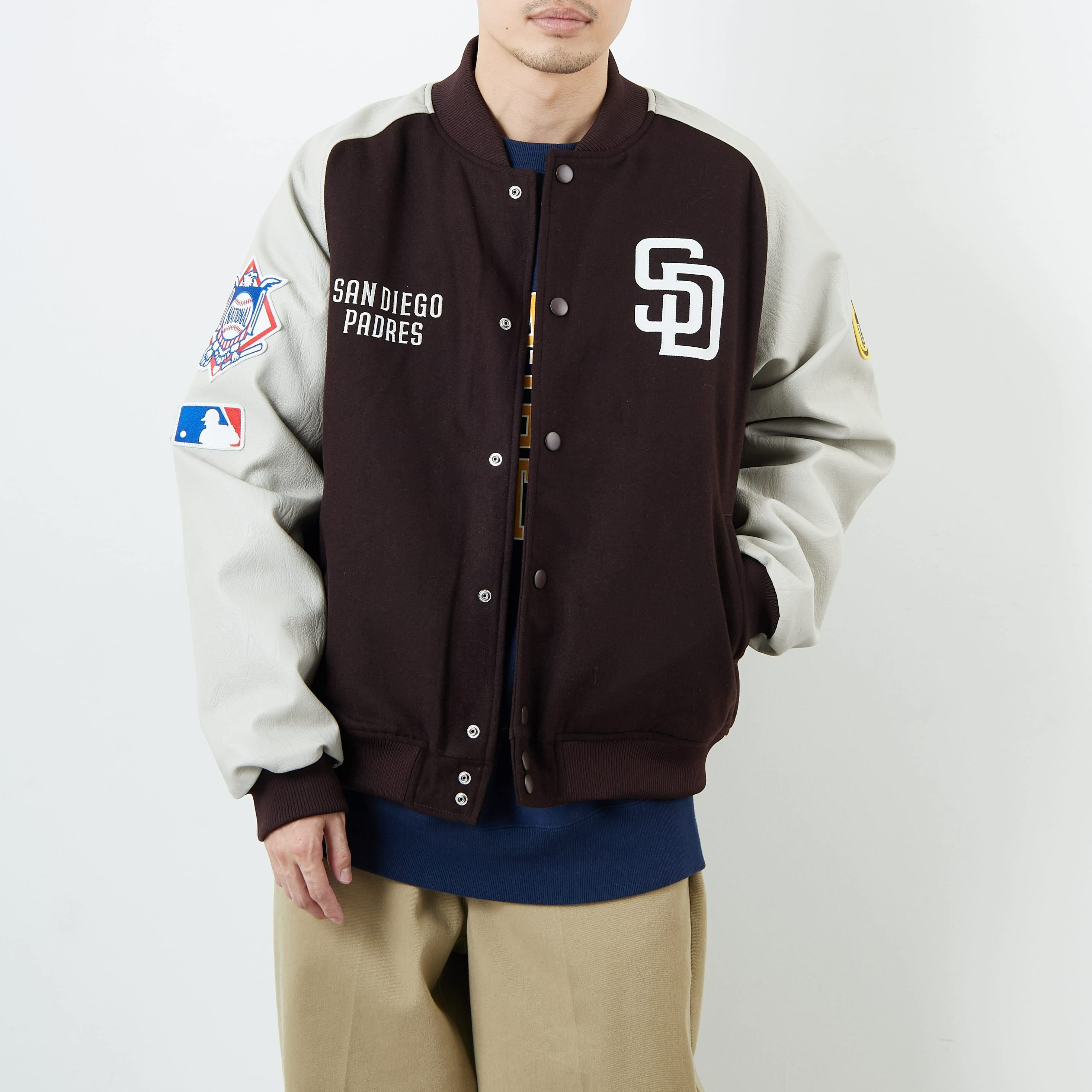 Fanatics [ファナティクス] 別注 MLBロゴワッペン メルトンスタジャン