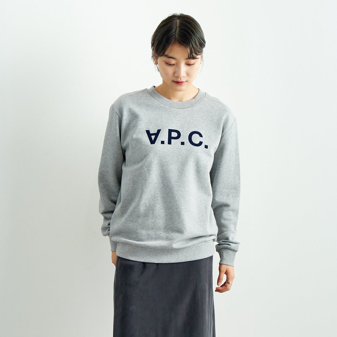 A.P.C. グレー ロゴ スウェット V.P.C. 反転ロゴ ☆A.P.C☆ トレーナー