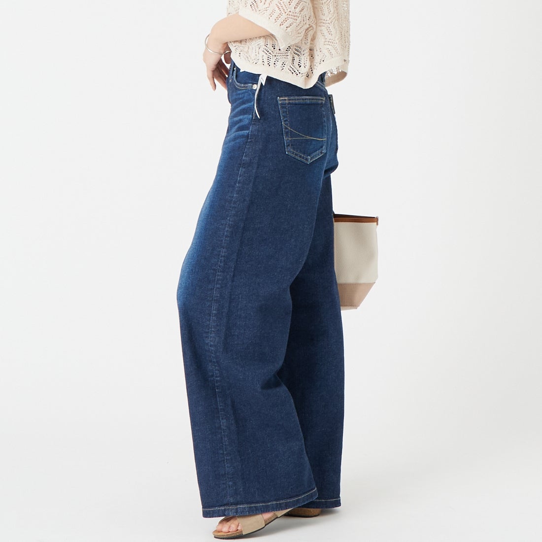 SOMETHING [サムシング] LISA ワイドデニムパンツ [SEA58]｜ジーンズ