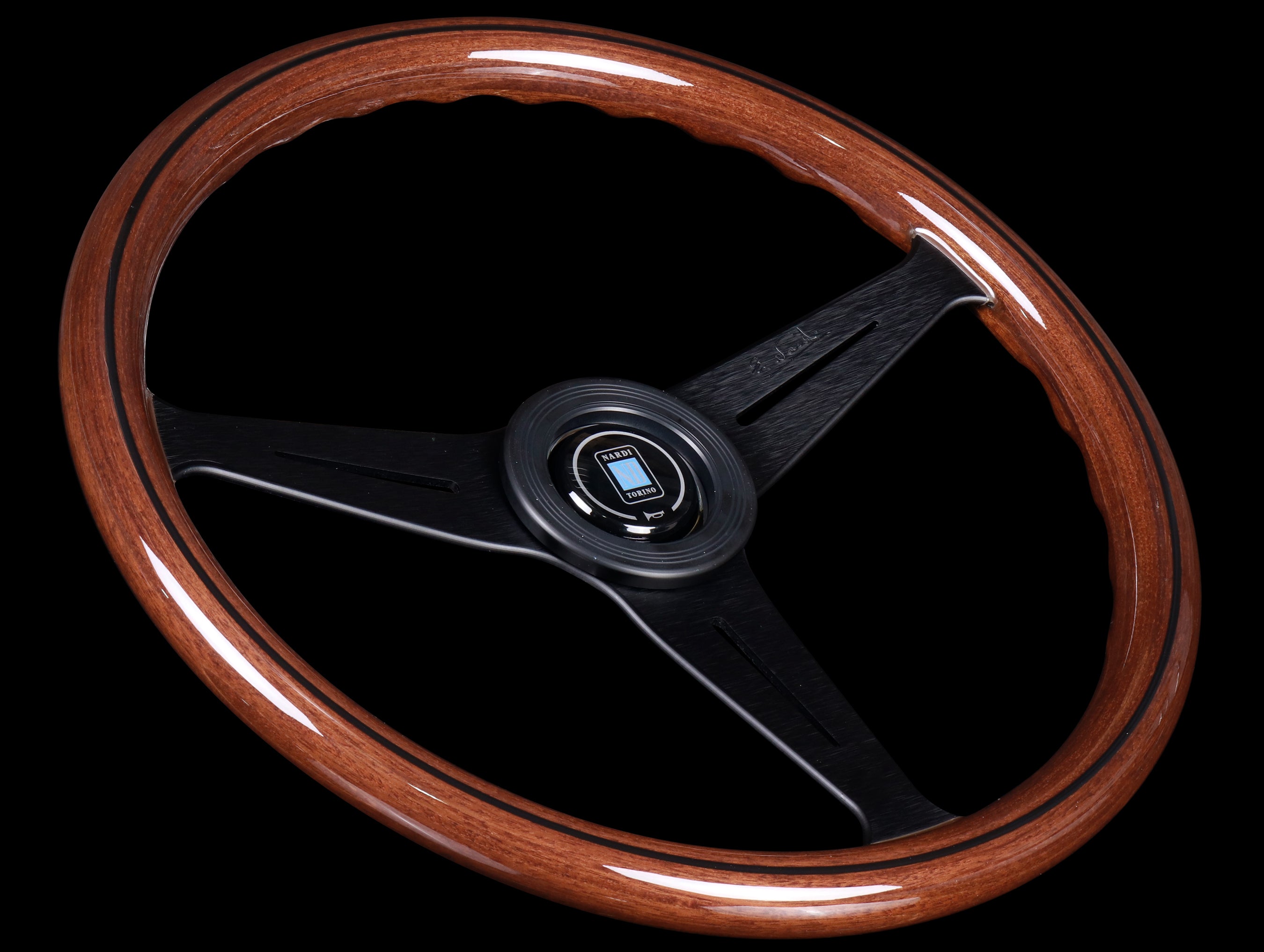 Nardi ND Classic 390mm Wood Steering Wheel w/ Black Spokes - JHPUSA