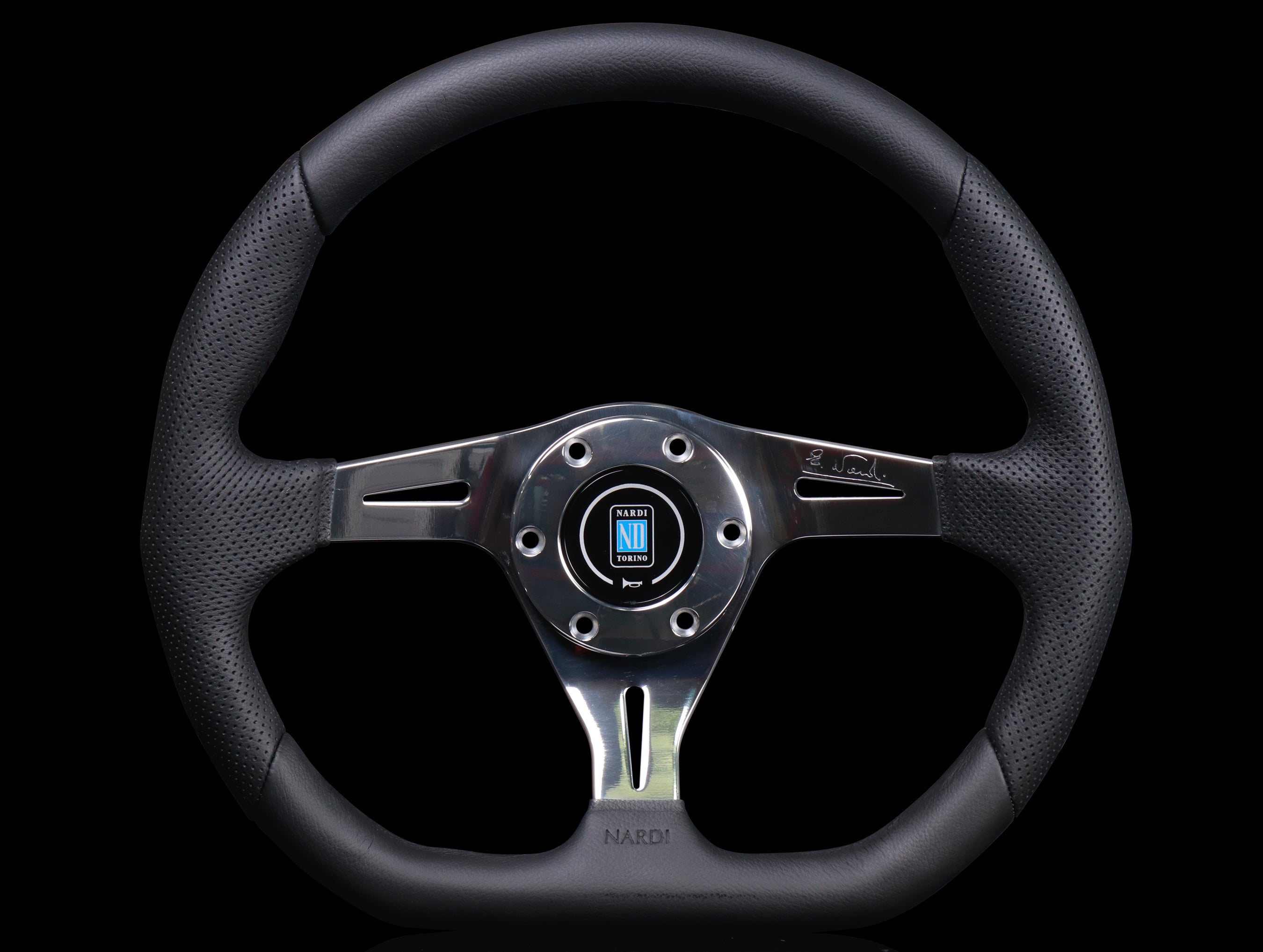 Nardi Basic Kallista 350mm Steering Wheel - Black Leather