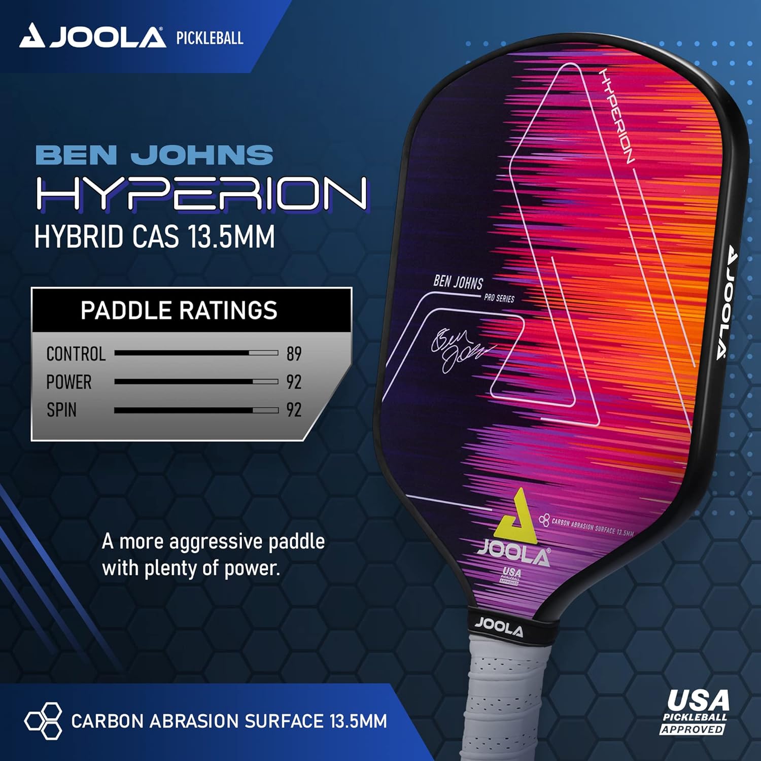 JOOLA Ben Johns Hyperion CAS 13.5 Pickleball Paddle - JOOLA USA