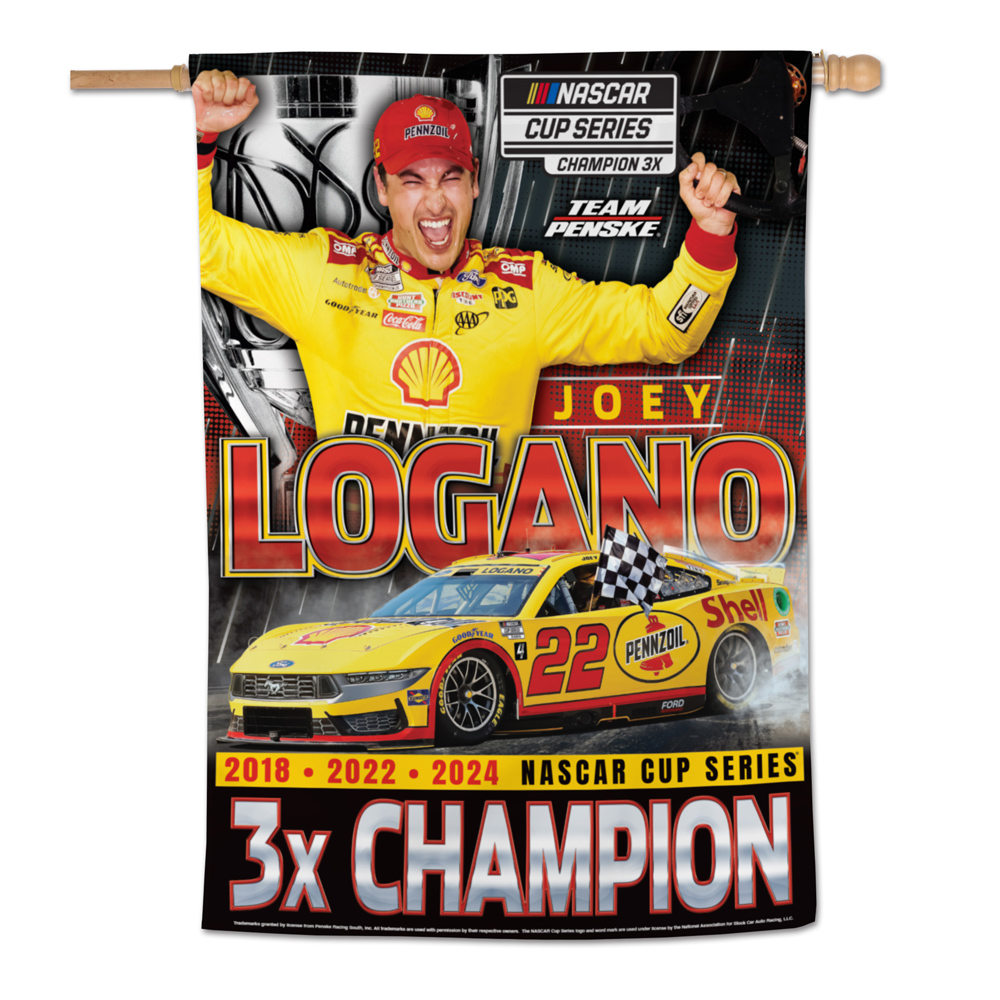 Joey Logano – 2024 Champ Logano 28″x40″ Vertical Flag