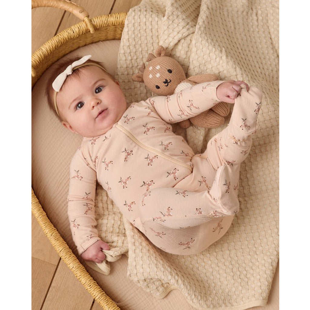Bamboo Zip Footie - Reindeer