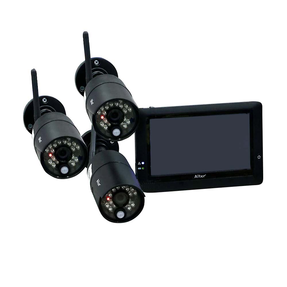 ハイビジョン無線カメラ3台＆モニターセット JW－1030－Z