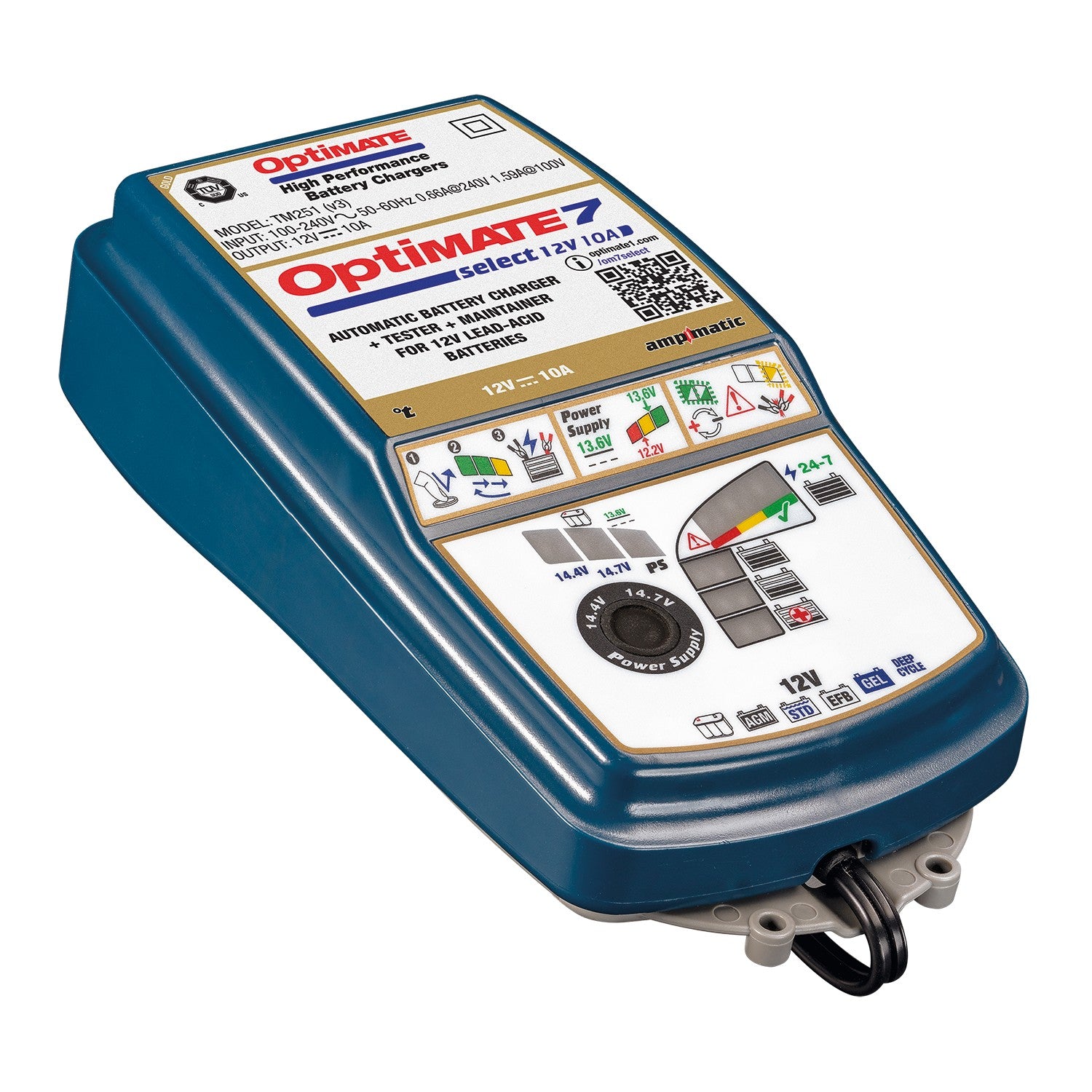 TecMATE OptiMATE 7 Select バッテリー充電器 TM-257 – バッテリー