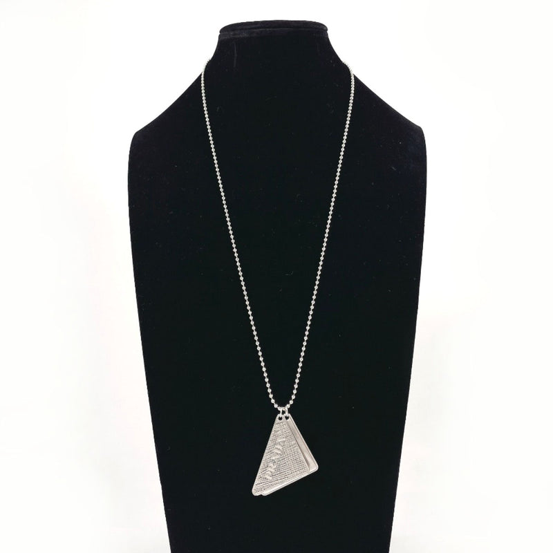 PRADA Necklace 2JC835 Symbol Pendant triangle logo Silver925