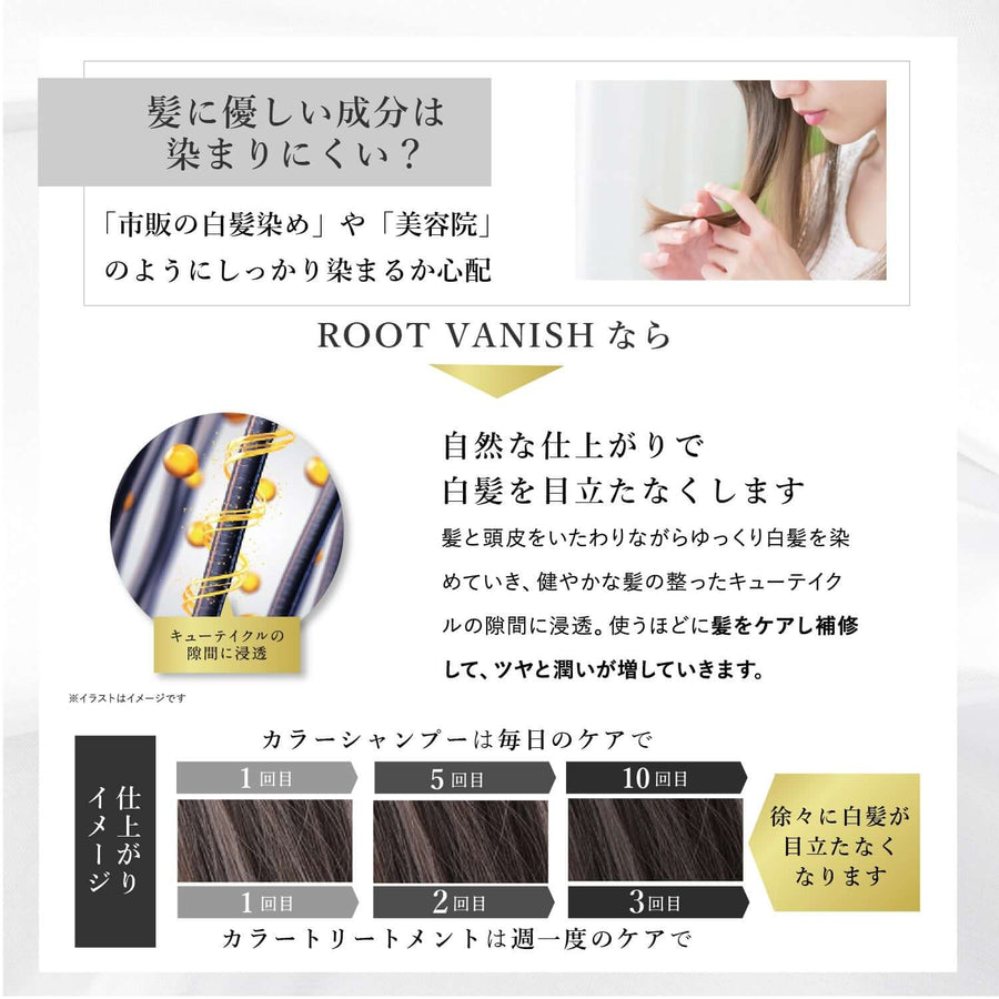 白髪用3点セット カラーシャンプー＆カラートリートメント＆白髪隠し