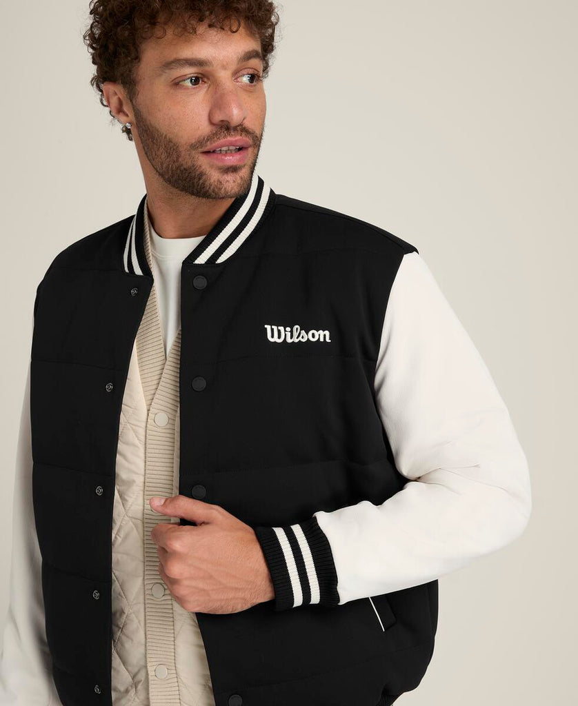 スタジアム バーシティ ジャケット - ブラック by Wilson Japan
