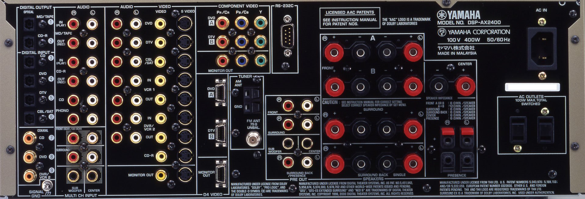 ヤマハ | DSP-AX2400 - AVアンプ - 概要