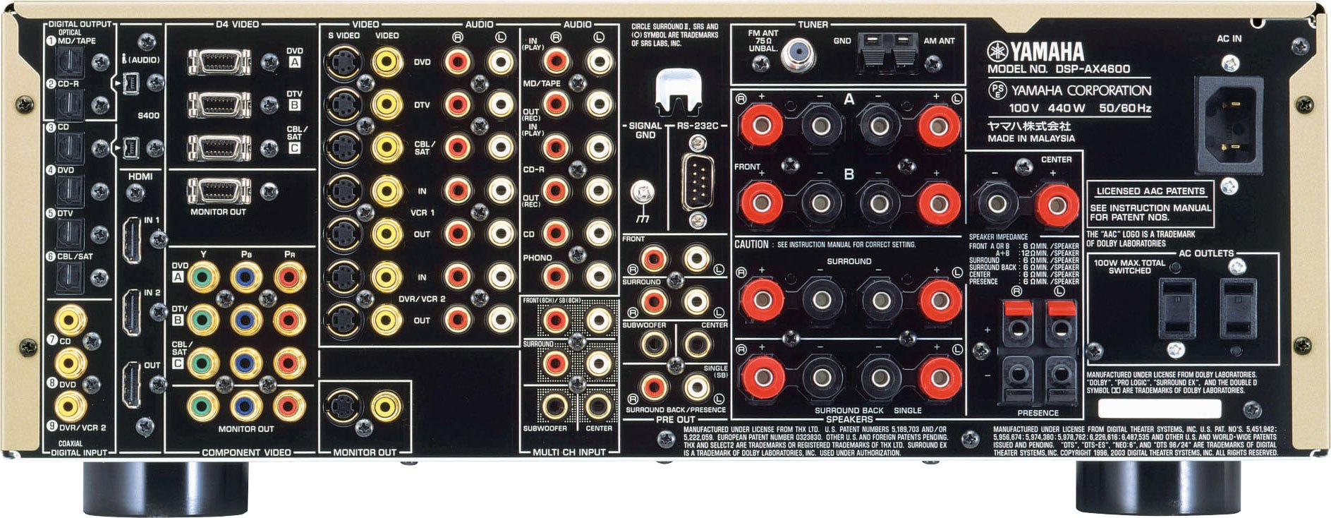 ヤマハ | DSP-AX4600 - AVアンプ - 概要