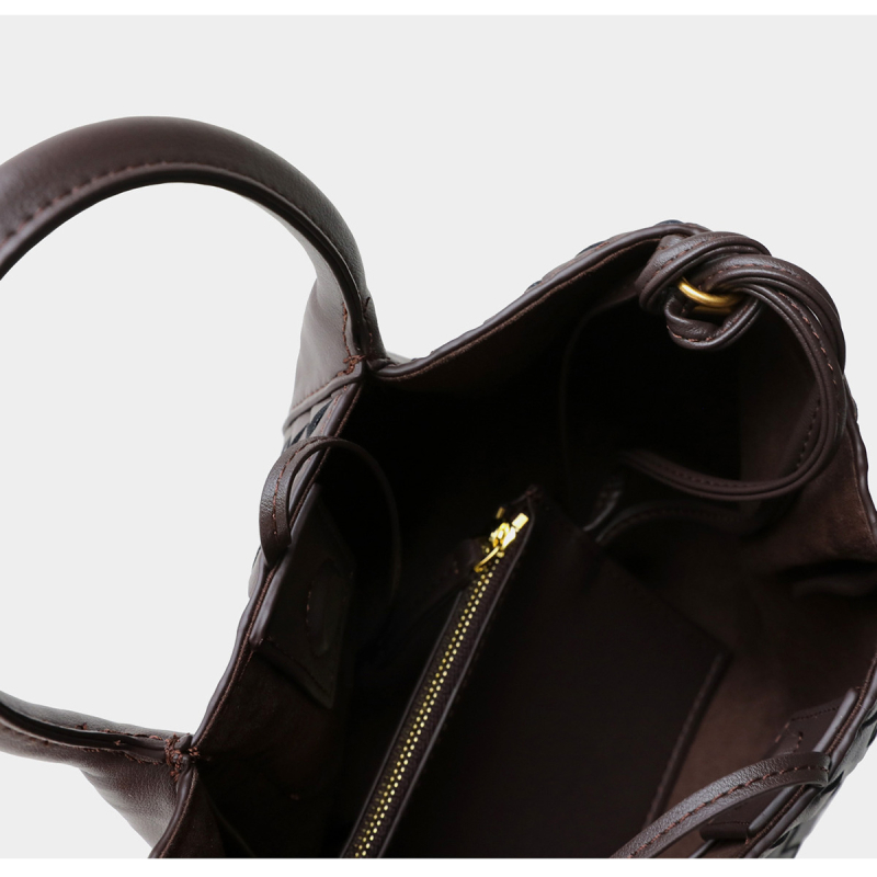 秋 新品 レディース ブラック レザー 編み込み トート バッグ スクエア