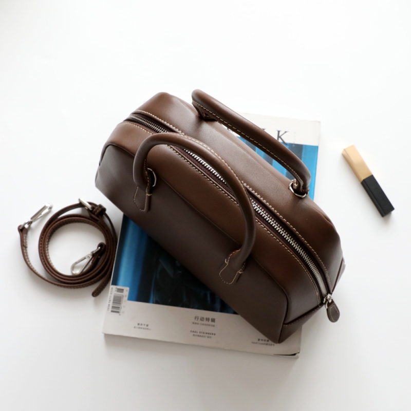 新入荷 ホワイト レザー ボストンバッグ 2Way ショルダー バッグ