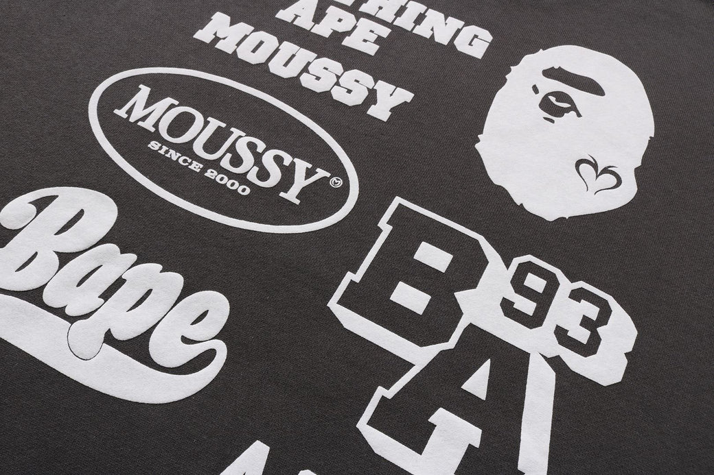 BAPE X MOUSSY 】RELAXED FIT CREWNECK | bape.com