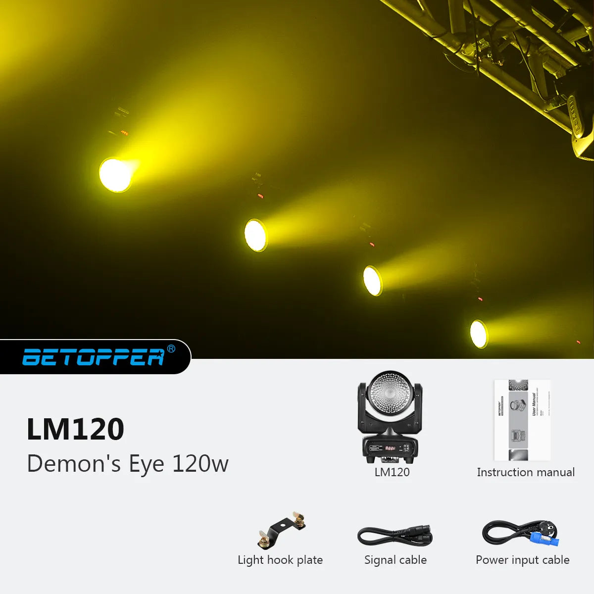 Betopper LM120 Demon's Eye 120w Moving Head DJ Light